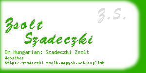 zsolt szadeczki business card